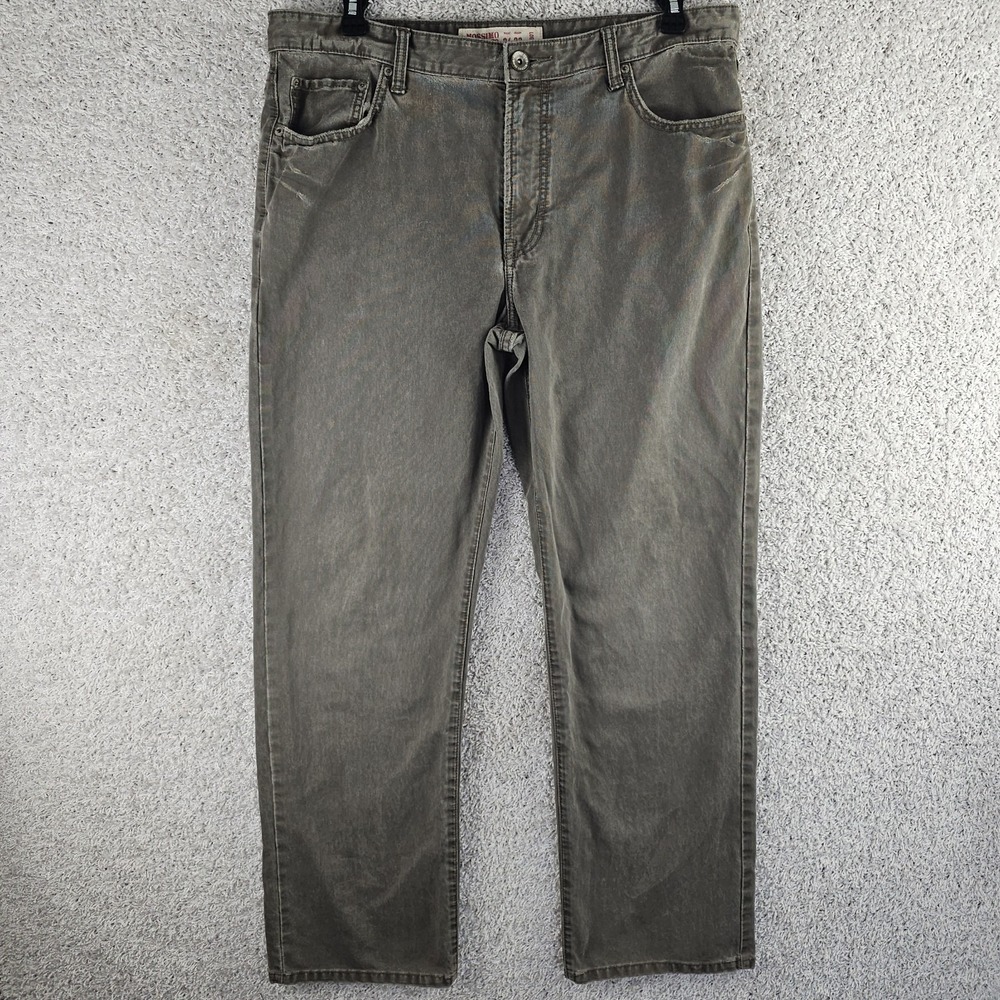 Vtg Mossimo Supply Co. Logan 36X32 Gray Jeans Distressed Faded Grunge Y2K